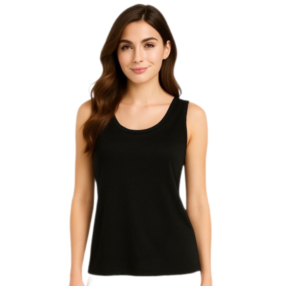Evie Black Sleeveless Knit Sweater Tank Top Size M